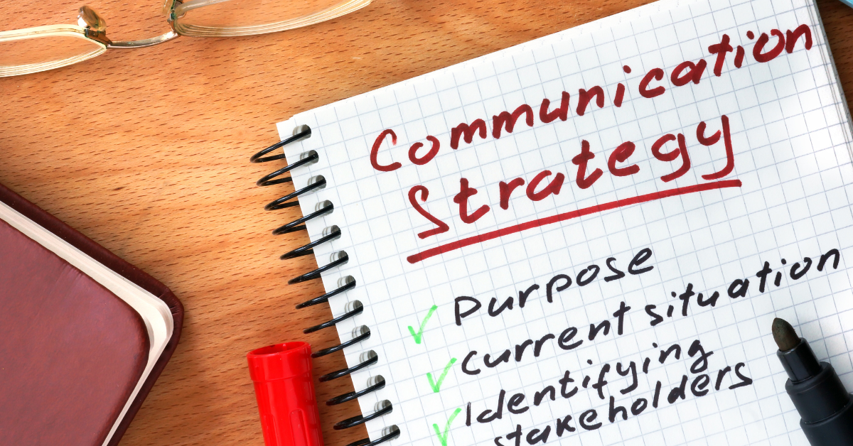 a leaders notepad with the beginning of a communications checklist